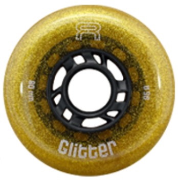 FR Glitter gold inline skate wheel 80mm
